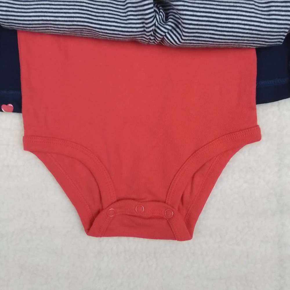 Carter's Baby 3‎ Piece Set Size 24mo in Red White Blue w/ Hearts - Picture 10 of 15